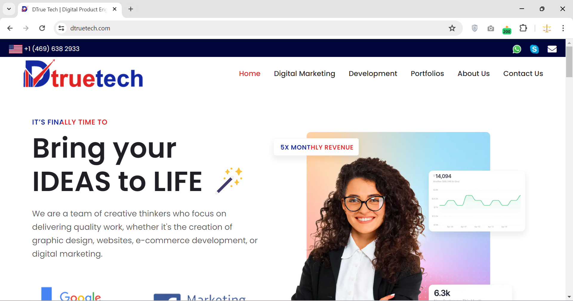 dtruetech website seo